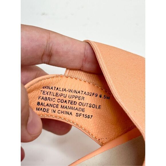 Ann Klein Sandals‎ Size 6.5 Orange Slip On Platform Open Square Toe Summer Shoes - Picture 10 of 11